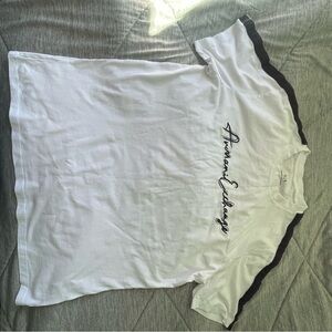 Armani Exchange White T-Shirt with Black Accents